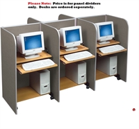 Picture of Portable Cluster of 3 Privacy Panel Dividers, Study Carrel