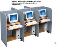 Picture of Portable Cluster of 3 Privacy Panel Divider, Study Carrel