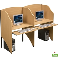 Picture of Cluster of 2 Perston Study Carrel, Telemarketing Workstation