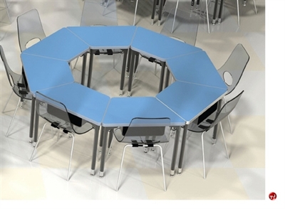 Picture of Height Adjustable Trapezoid Circular Training Table