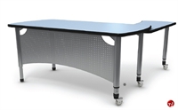 Picture of Apti L Shape Height Adjustable Mobile Teacher's Training Table