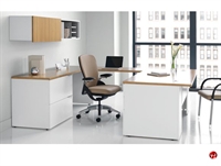 Picture of Peblo U Shape Office Desk Workstation, Wall Mount Storage