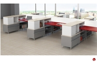 Picture of Cluster of 6 Person Teaming Steel Desk Workstation
