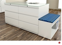 Picture of 30" Steel 3 Drawer Lateral File Storage Set, Low Open Shelf Storage