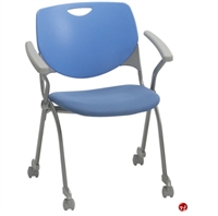 Picture of Bert Poly Shell Mobile Stacking Chair with Arms