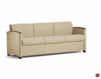 Picture of Reception Lounge Healthcare 3 Seat Sofa, Wood Armcaps