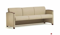 Picture of Reception Lounge Healthcare 3 Seat Sofa, Wood Arm Cap