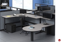 Picture of Cluster of 4 Person Height Adjustable Cubicle Workstation