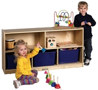 Picture of Astor Kids Play Open Shelf Wood Storage Cabinet