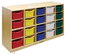 Picture of Astor Open Shelf Wood Storage Locker Cabinet