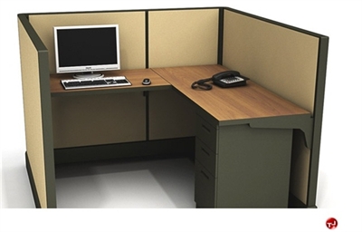 Picture of L Shape Office Desk Cubicle Workstation