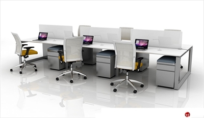 Picture of 6 Person Bench Seating Teaming Office Desk Workstation
