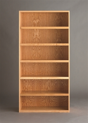 Picture of DEVA 72"H Open Shelf Chemical Wood Bookcase Storage