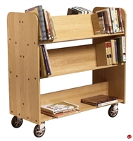 Picture of DEVA Library Mobile Double Bookcase Book Truck