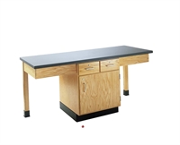 Picture of DEVA 2 Person Student Lab Work Table, Chemical Guard Top