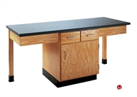 Picture of DEVA 4 Person Student Lab Work Table, Chemcial Guard Top