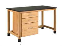 Picture of DEVA Student Lab Work Table with Storage Drawer, Epoxy Top