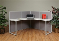 Picture of L Shape Office Desk Cubicle Workstation