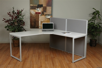 Picture of L Shape Office Desk Cubicle Workstation