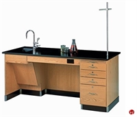Picture of DEVA 30" x 72" Science Lab Work Study Table with Sink, Epoxy Resin Top