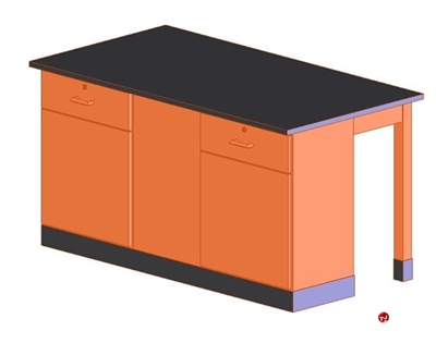 Picture of DEVA Science Lab Study Workstation, Storage Cabinetry