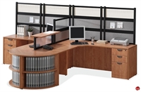 Picture of COPTI 2 Person L Shape Office Desk Cubicle Workstation