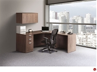 Picture of COPTI Corner L Shape Office Desk Workstation, Wall Mount Closed Storage