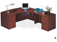Picture of COPTI Bowfront L Shape Office Desk Workstation