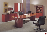 Picture of COPTI Contemporary Veneer Conference Table with, Storage Credenza with Open Bookcase