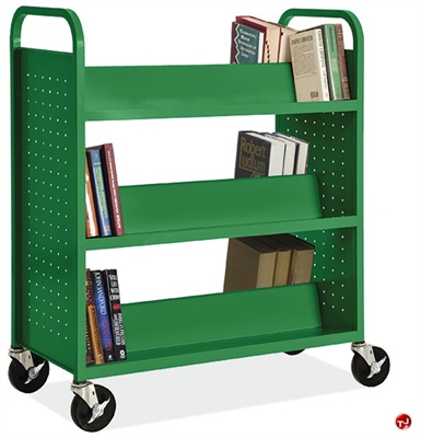 Picture of COPTI Library Double Sided Mobile Steel Book Cart