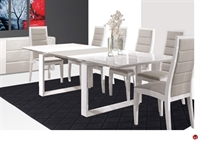 Picture of COX Contemporary White Dining Table, Leather Chairs and Buffet