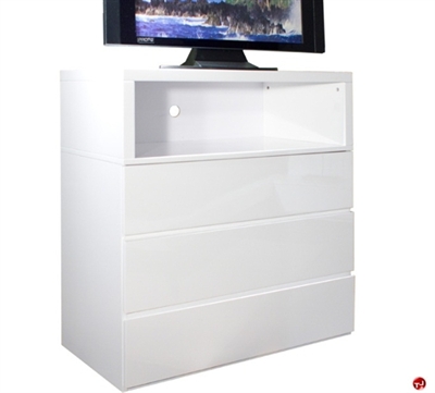 Picture of COX Contemporary White 3 Drawer TV Chest