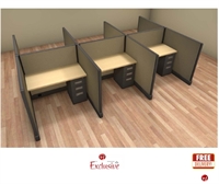 Picture of PEBLO Cluster of 6 Person Telemarketing Office Desk Cubicle Workstation