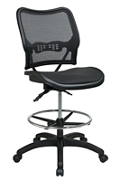 Picture of QSP Ergonomic Armless Mesh Drafting Stool Chair
