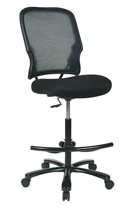 Picture of Big and Tall Armless Mesh Drafting Stool Chair