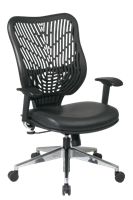 Picture of Ergonomic Mid Back Office Task Chair, Plastic Back with Adjustable Arms