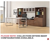 Picture of 72" Contemporary Table Desk with Wall Storage Credenza