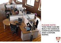 Picture of Cluste or 8 Person Curve Teaming Cubicle Desk Workstation