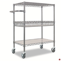 Picture of Mobile 2 Shelf Wire Push Cart