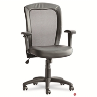 Picture of Mid Back Mesh Back Office Task Chair with Leather Seat