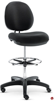 Picture of Mid Back Office Task Armless Footring Stool Chair, Contour Seat
