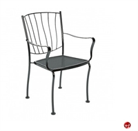 Picture of GRID Outdoor Wrought Iron Dining Arm Stack Chair