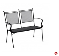Picture of GRID Outdoor Wrought Iron 2 Seat Stackable Loveseat