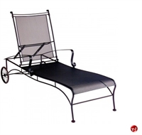 Picture of GRID Outdoor Wrought Iron Adjustable Mesh Chaise Lounge