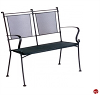 Picture of GRID Outdoor Wrought Iron 2 Seat Stacking Loveseat