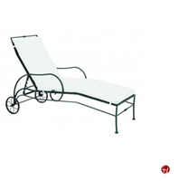 Picture of GRID Outdoor Wrought Iron Adjustable Chaise Lounge with Cushion
