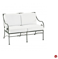 Picture of GRID Outdoor Wrought Iron 2 Seat Loveseat Sofa, Padded Cushion