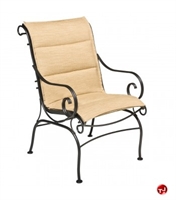 Picture of GRID Outdoor Wrought Iron Padded Sling Dining Arm Chair