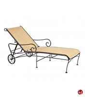 Picture of GRID Outdoor Wrought Iron Adjustable Chaise Sling Lounge