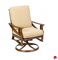 Picture of GRID Outdoor Aluminum Padded Cushion Swivel Rocker Arm Chair
